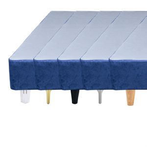blue suede w/ legs and matching headboard